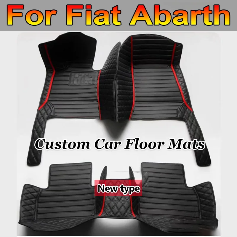 Car Floor Mat For Fiat Abarth 595 X290 2012~2022 Waterproof Tapetes Para Carro Alfombrillas Coche Car Mats Floor Car Accessories