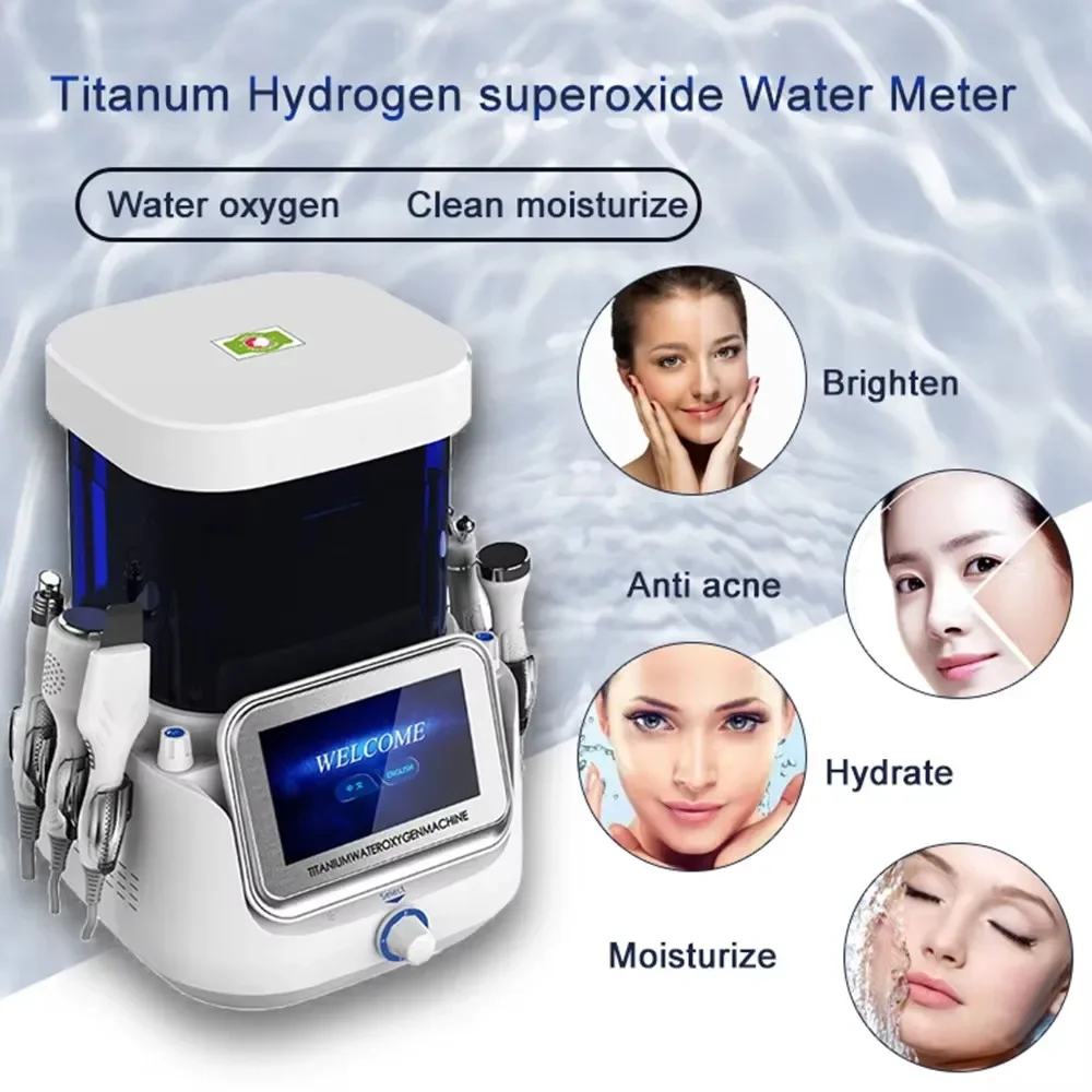 New 6 in 1 Facial Oxygen Jet Peel Hydro Dermabrasion Microdermabrasion Skin Care  Face Deep Cleaning Machine Beauty Health