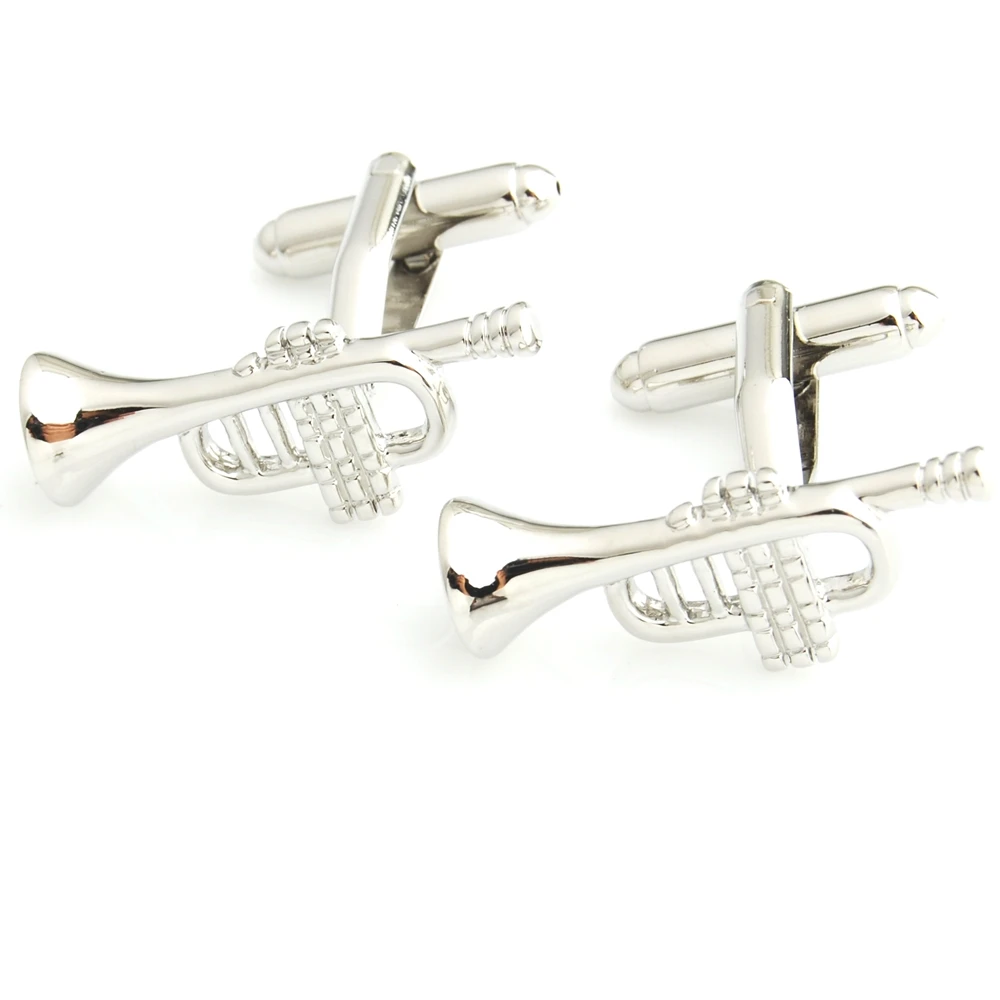 YH-1780 Novelty Music Instrument Trumpet , Accordion Saxophone, Clarinet, Violin Shape Cufflinks