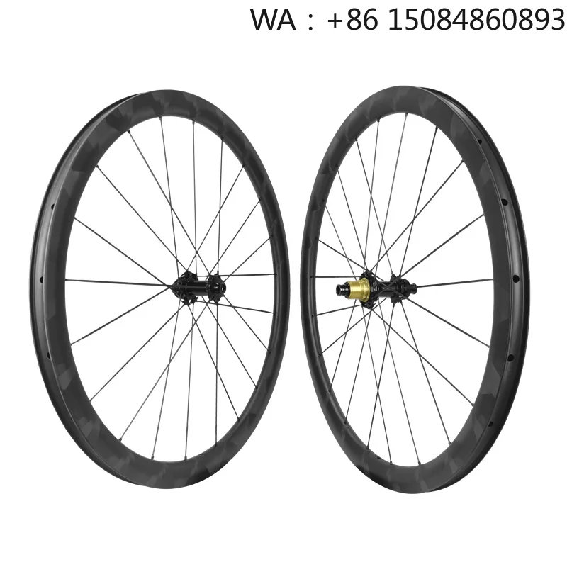 

Carbon Spoke Road Wheels, premium carbon fiber wheel set with high precision ceramic bearing hub for stable road cycling braking