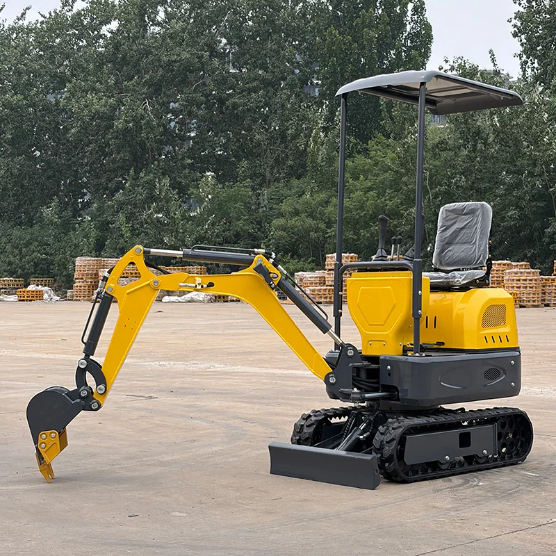 Mini 1.0 Ton Diesel Excavator (with Boom Swing) | Flexible Movement, Easily Handle Complex Working Conditions, Stable Performanc
