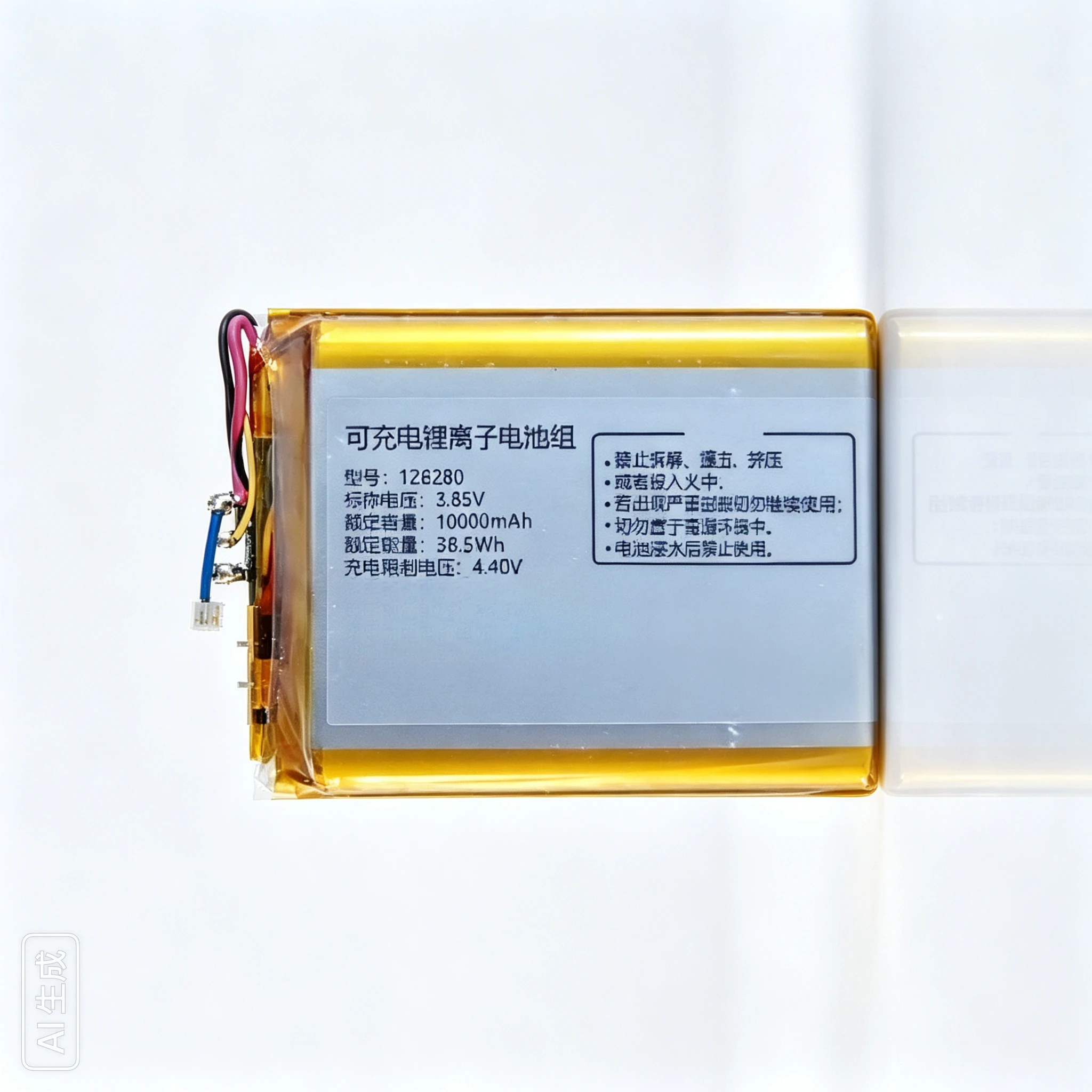 For 126280 tachograph navigator battery, lithium battery 3.7v 10000 mAh 3 wire