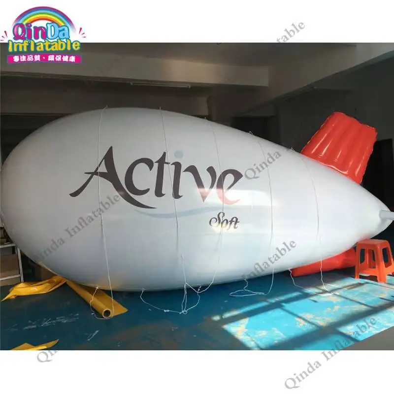 

Flying PVC Helium Advertising Blimp,3m Long Inflatable Airship Balloon For Sale