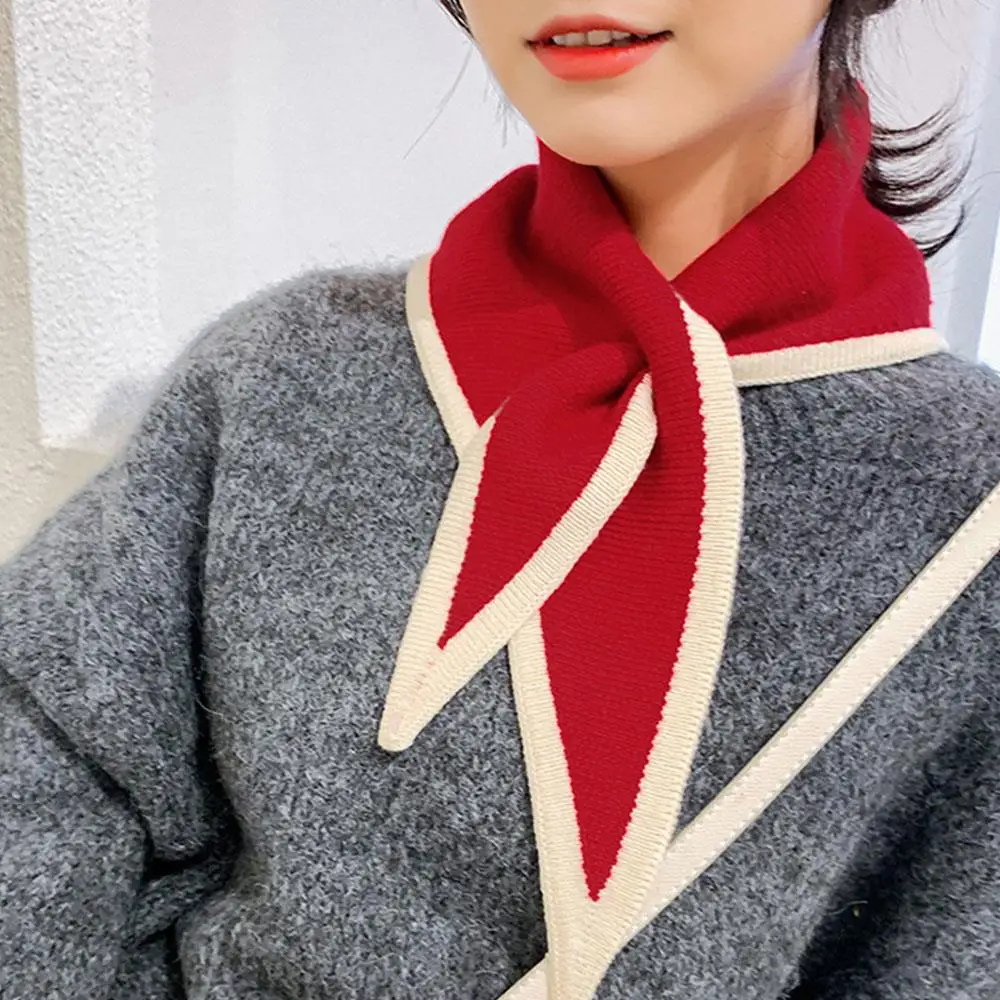 

Зимний вязаный шарф с крестом, теплая шерстяная шаль, шарф, женский узкий шарф с защитой шеи, однотонный эластичный мягкий шерстяной теплый шарф