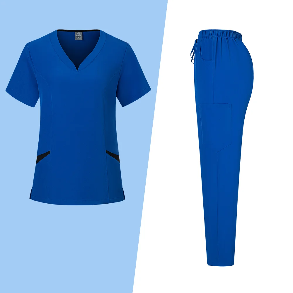 Nuovo Leggero Anti-Rughe Uniforme Chirurgica Donna Uomo Infermiera Medica Scrub Set Morbido E Traspirante Jogger Infermieristica Clinica Abbigliamento Da Lavoro