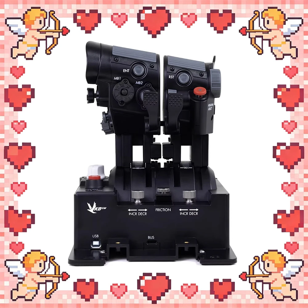 VKBSIM STECS Mini Plus Modern Throttle System  Modular Button Design Silk Sliding Damping Simulated Flight Throttle STEM Gifts