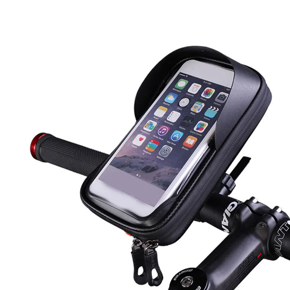 

Bike Handlebar Phone Bag 5.8 Inch TPU Rainproof Shockproof Cycling Bag Durable Fits Smartphones Bike Basket Pack