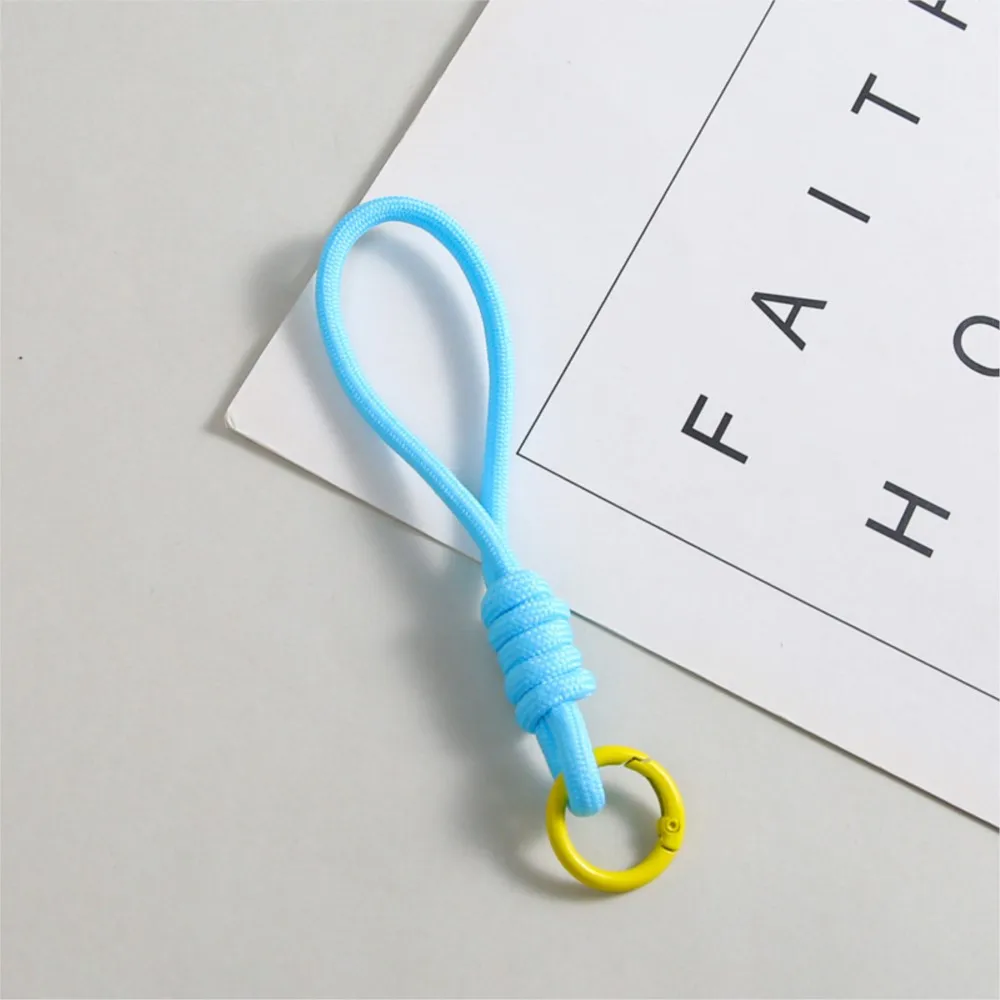 10 قطعة سويتي اللون الإبداعية المنسوجة المفاتيح للهاتف المحمول الحبل مكافحة خسر عقدة حبل حزام سيارة خاتم مفتاح اكسسوارات