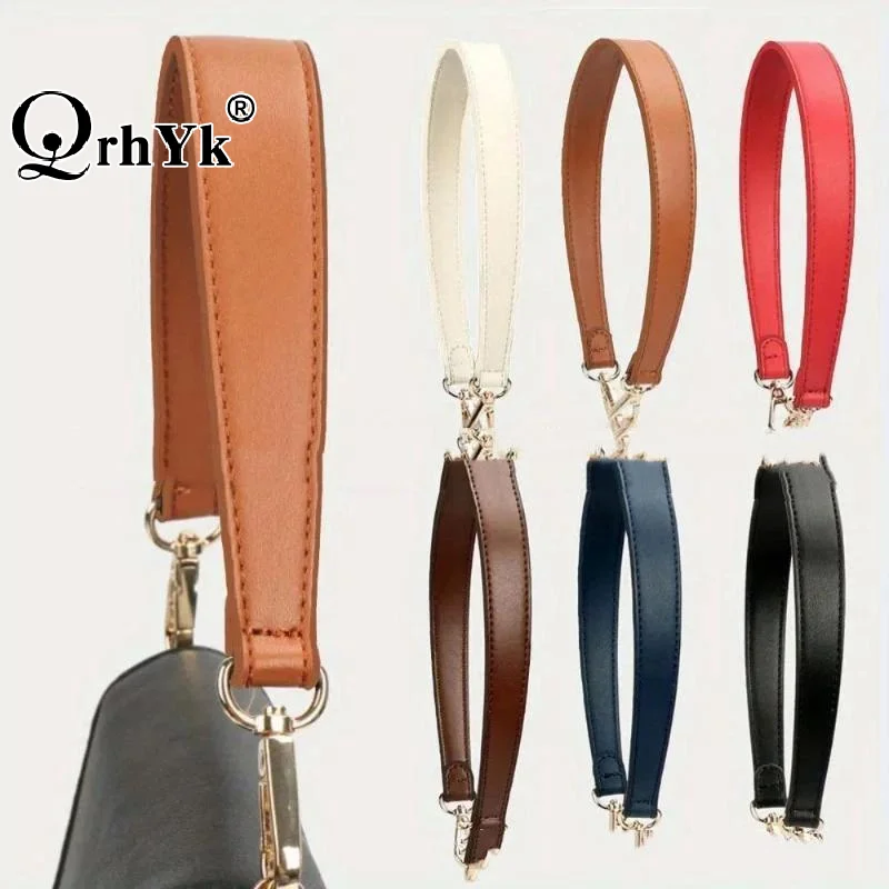 

Artificial Leather Bag Strap Handbags Handles For Handbag Short Bag Strap Purse Strap Golden Buckle Replacement Bag Belt