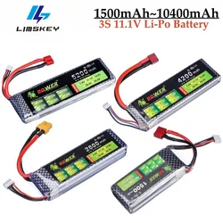 3S Lipo batteria 11.1v 1500mah 1800mah 2200mah 3000mah 4200mah 5200mah 6000mah 7200mah 10400mah JST/XT60/T parti RC batteria 11.1v