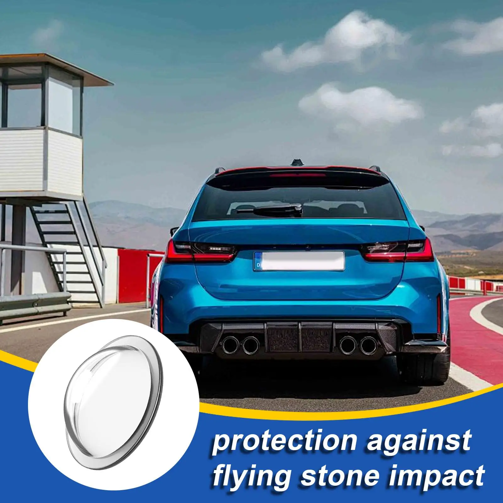

Transparent Car Camera Waterproof Shield 2-Pack, Self-adhesive Rain Deflector, Practical Lens Protection Accessory