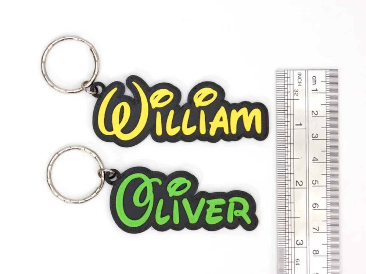 Custom Name Acrylic Keychain Personalized Multi Color Acrylic Keychain Stainless Steel Backpack Name Label Keychain Gift