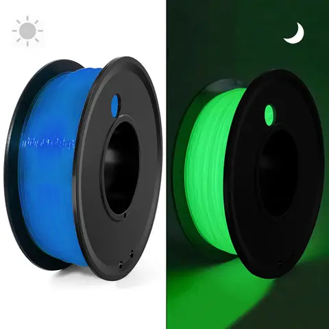 250g 500g 1Kg 투명 나이트 글로우 그린 3D PETG 프린터 필라멘트 1.75mm 3D 인쇄 재료 소모품 재료 3D 프린터