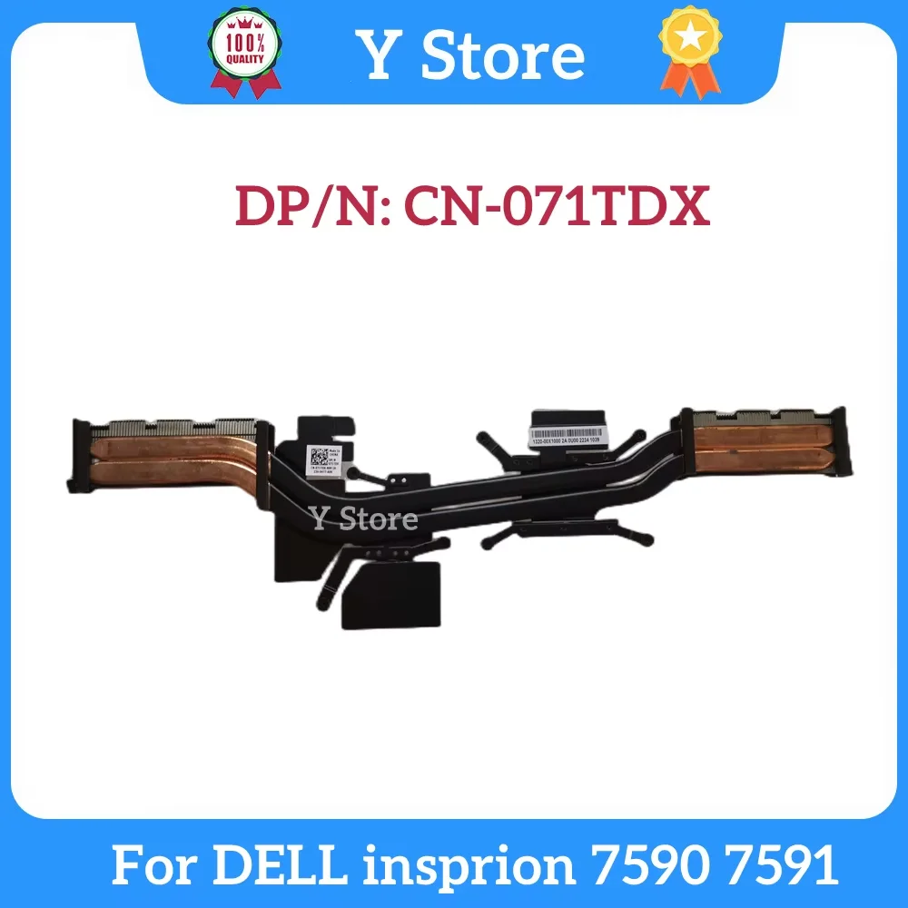 

Y Store новый для DELL Insprion 7590 7591, радиатор с медной трубкой, терморадиатор 071TDX 71TDX, быстрая доставка