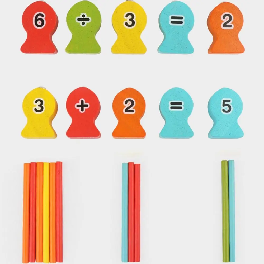 

Нумерованная деревянная магнитная игра для рыбалки, интерактивная соответствующая настольная игра для раннего образования, многофункциональная обучающая игра