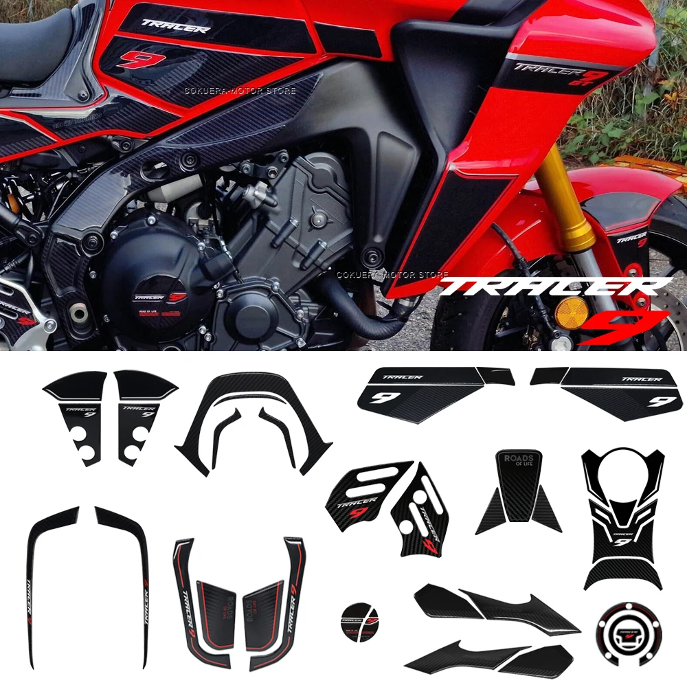 

For Yamaha TRACER 9 2022 2023 3D Sticker Motorcycle Accessories Resin Scratch Resistant Protective Sticker Full Set