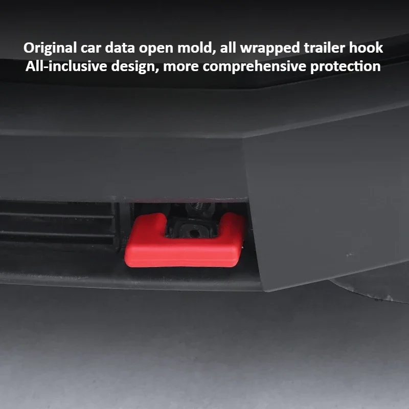 

Передний бампер, буксирный крюк, защитный чехол для Tesla Cybertruck 2025, автомобильные аксессуары, водонепроницаемый декоративный силиконовый чехол, 2 шт.