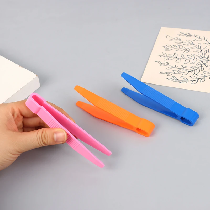 

/Kb/5Pcs Color Plastic Tweezers Child Flat Headed Tweezers For Toddler Fine Motor Learning Toys Early Education Toys