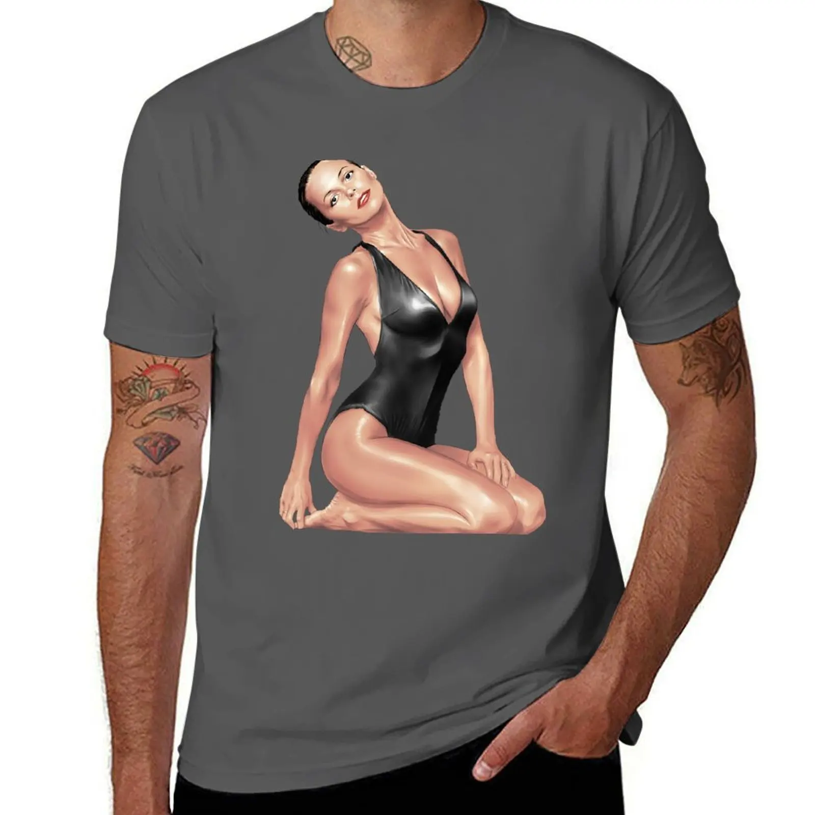 

Cheryl Ladd 1c (solo) T-Shirt Basic Solid Color Casual Tee Shirt