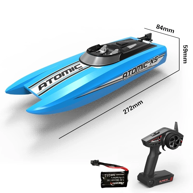 High-Speed RC Boat 2.4G Wireless Control 30km/H Remote Control Toy Model Fast Racing Gift for Children And Boys