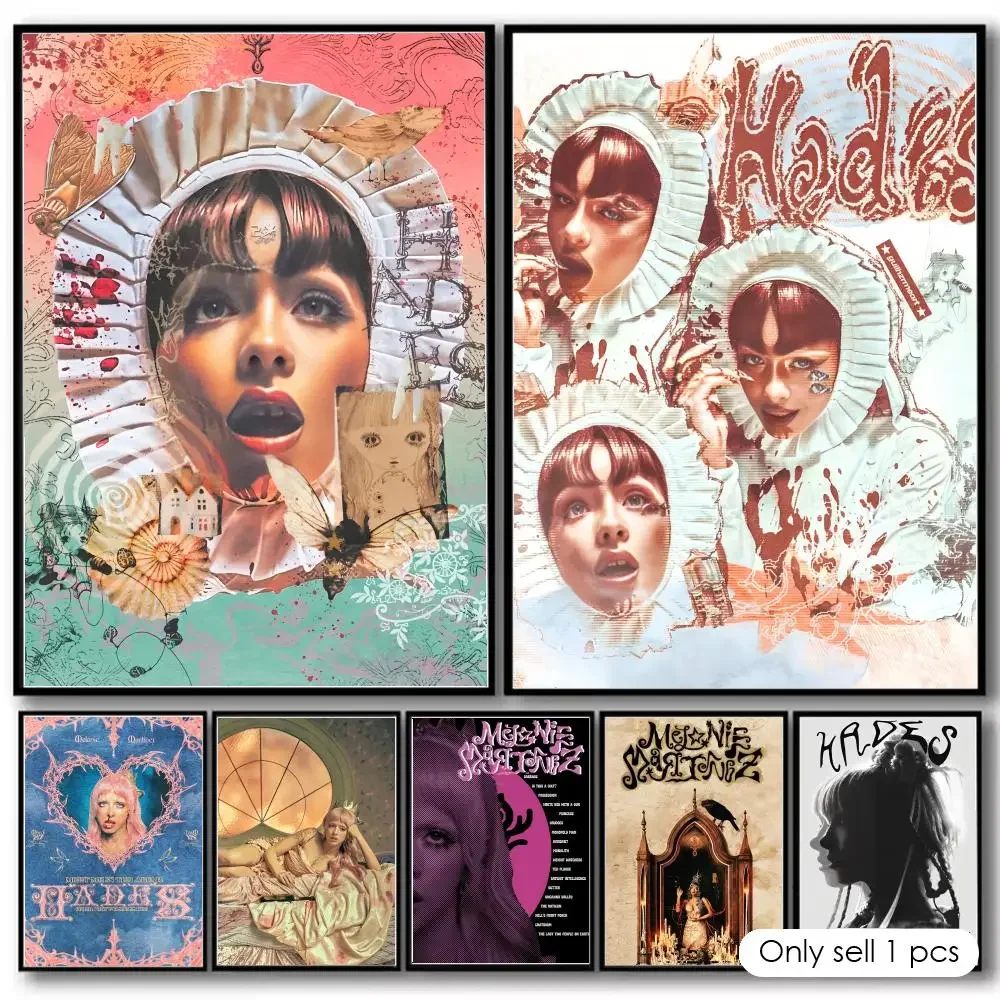M-melanie Martinez Hades 2026 – Affiche murale en toile de coton de haute qualité, peinture et calligraphie, décoration moderne pour salon