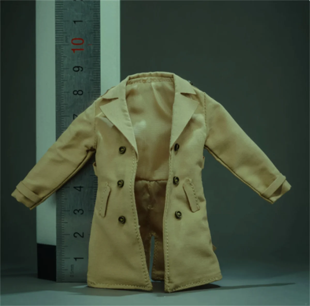 Long Trench Coat Windbreak 1/12 Scale Miniature Classic Trendy Double Breasted  for 6'' Anime Male Solider Action Figure