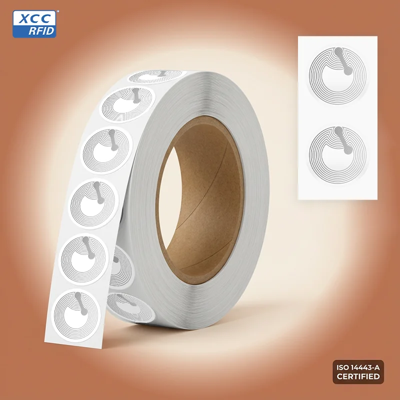 NFC Tags Sticker with Tag213 Blank Chips Adhesive RFID Labels Rewritable Memory for NFC-Enabled Devices
