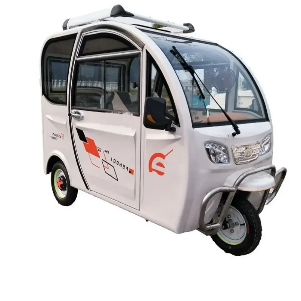 

Enclosed round 3 electric vehicle for 4 passenger 650w mini new energy 60v tricycle three turns car low price from CN