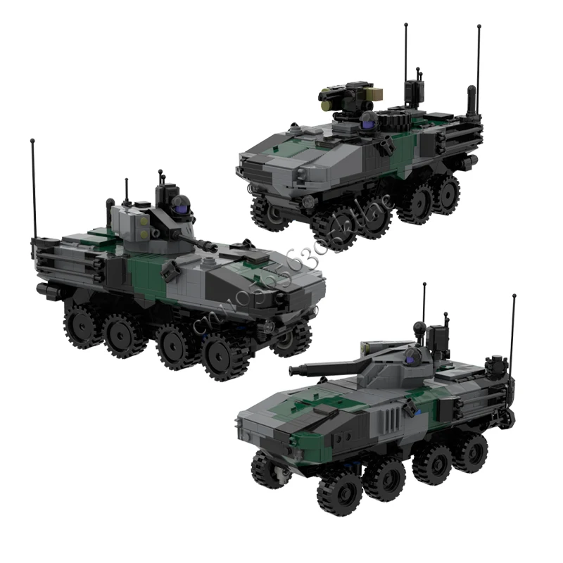 

New MOC Armored Vehicles For Amphibious Operations Model Modular Building Block Diy Technology Assembly For Children Toy Gifts