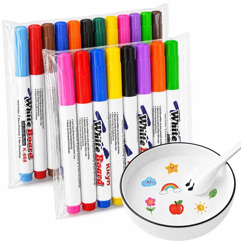 Magical Water Floating Ink Pen Colorful Doodle Markers Water Painting Graffiti Drawing Kids Montessori Early Education Art Toy