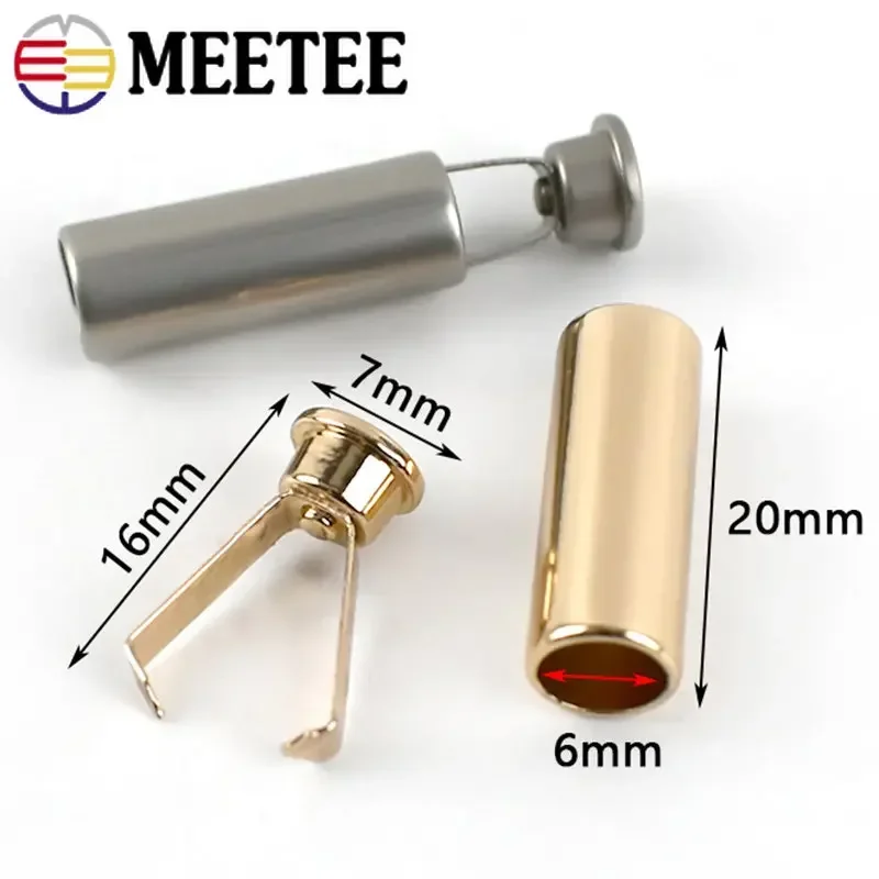 Hebilla de Metal para 20 piezas, tapón de bloqueo de cuerda para ropa, botón de Clip trasero para sombrero, hebillas de sujeción para extremo de cordón de suéter, accesorios de costura DIY