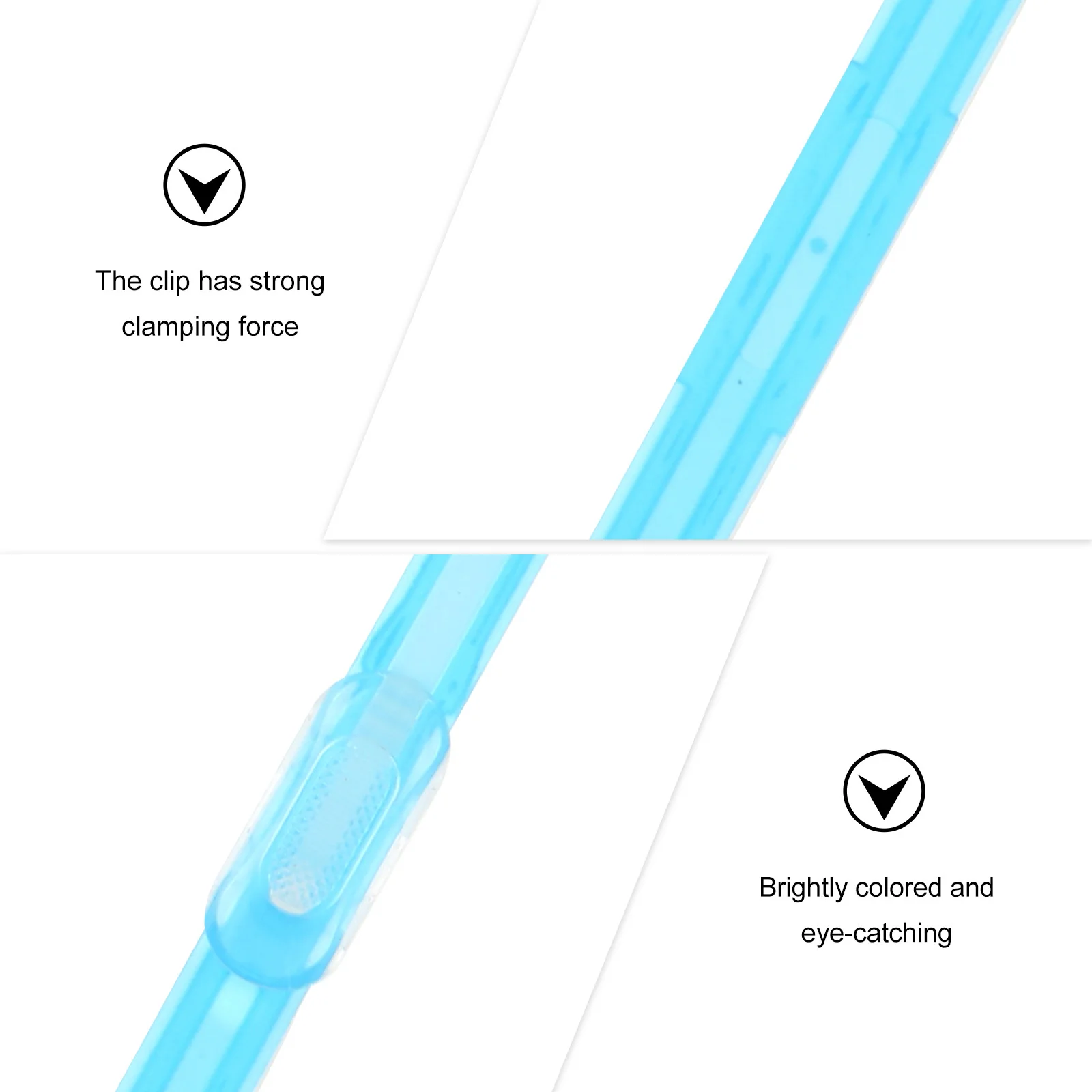 20 قطعة مقاطع الموثق البلاستيكية ملف ورقة كليب للمدرسة مكتب فضفاضة ورقة تجليد الكتب القرطاسية تخزين كليب #5