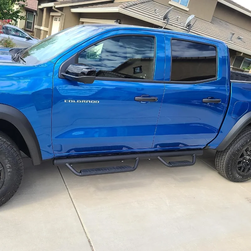 BINARY STAR Estribos compatibles con vehículo 2015-2025 Colorado/Gmc Canyon Crew Cab, Pasos laterales desplegables de 3,5 pulgadas