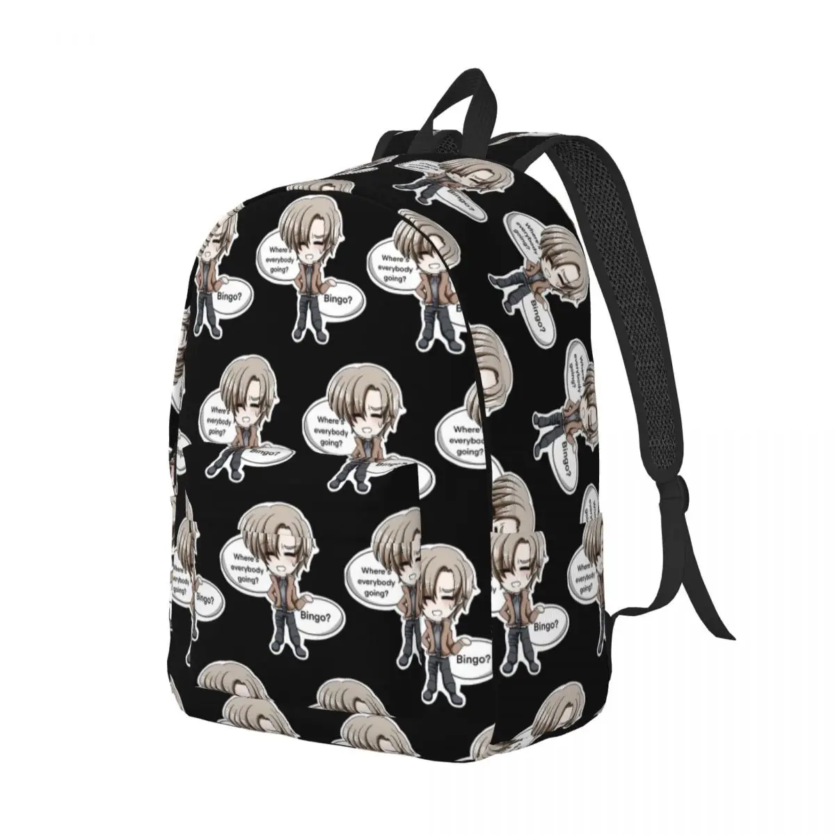 

Leon Kennedy Bingo Backpack Daypack Large Capacity Children BookBag School Bag Shoulder Bags for Men Women