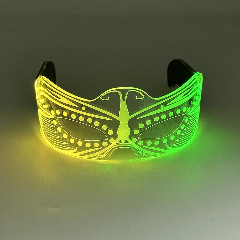 1 pc Colorful Eyewear Girls Women Decor Night Glasses Attractive Neon Light Flashing In The Dark Night