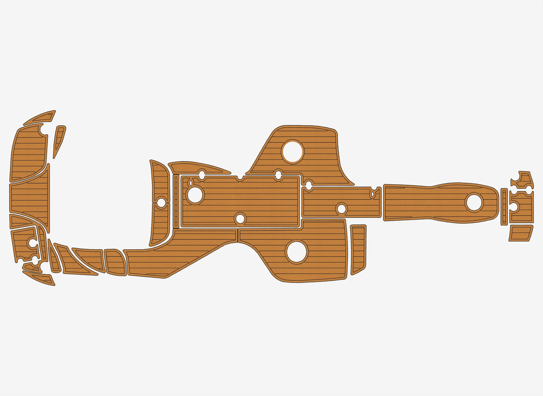 

2007-2011 Crownline 252 EX 1/4" 6mm EVA foam Non-Slip PVC Teak Decking marine Mat aqua gatorstep carpet Marine Floor