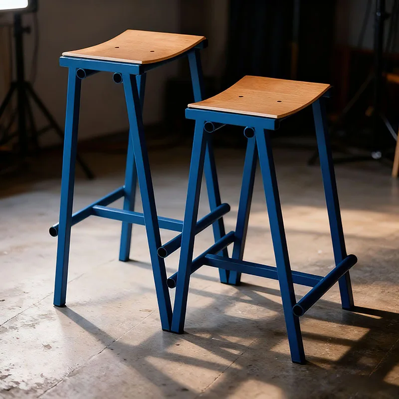 

Minimalist No Back Bar Chairs Simple Lightweight Kitchen Island Bar Chairs Nordic Modern Small Taburete Cocina Alto Furniture