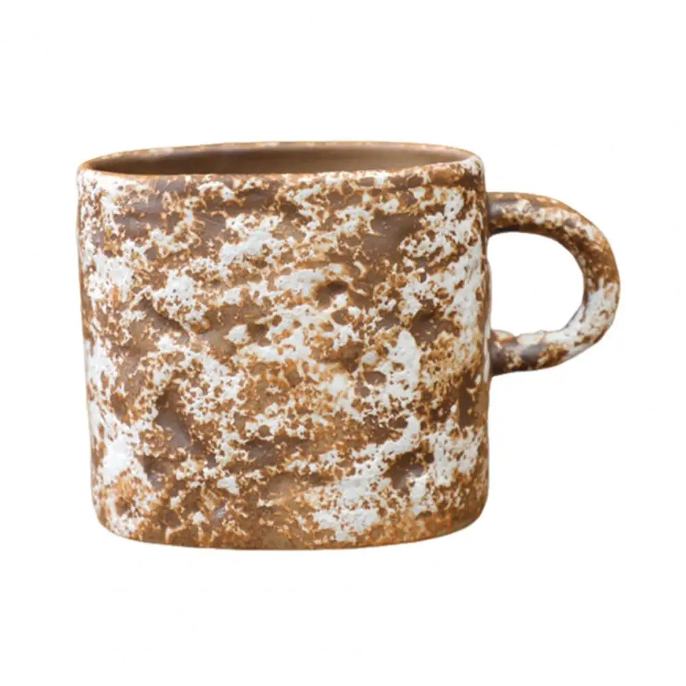 

Ceramic Coffee Cup Handmade Mug with Spiral Hemp Rope Handle Vintage Office Tea Cup 350ml Decoration Gift