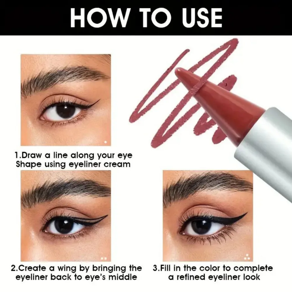 6色の防水アイライナーペン、長持ちする滑りにくいアイライナーペン、成熟した女性に適しており、毎日のメイクやパーティーのメイクに適しています。