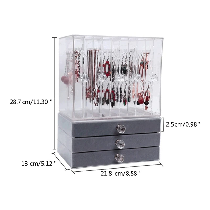 Convenient Storage Box Dustproof Jewelry Case Multilayer Jewelry Rack