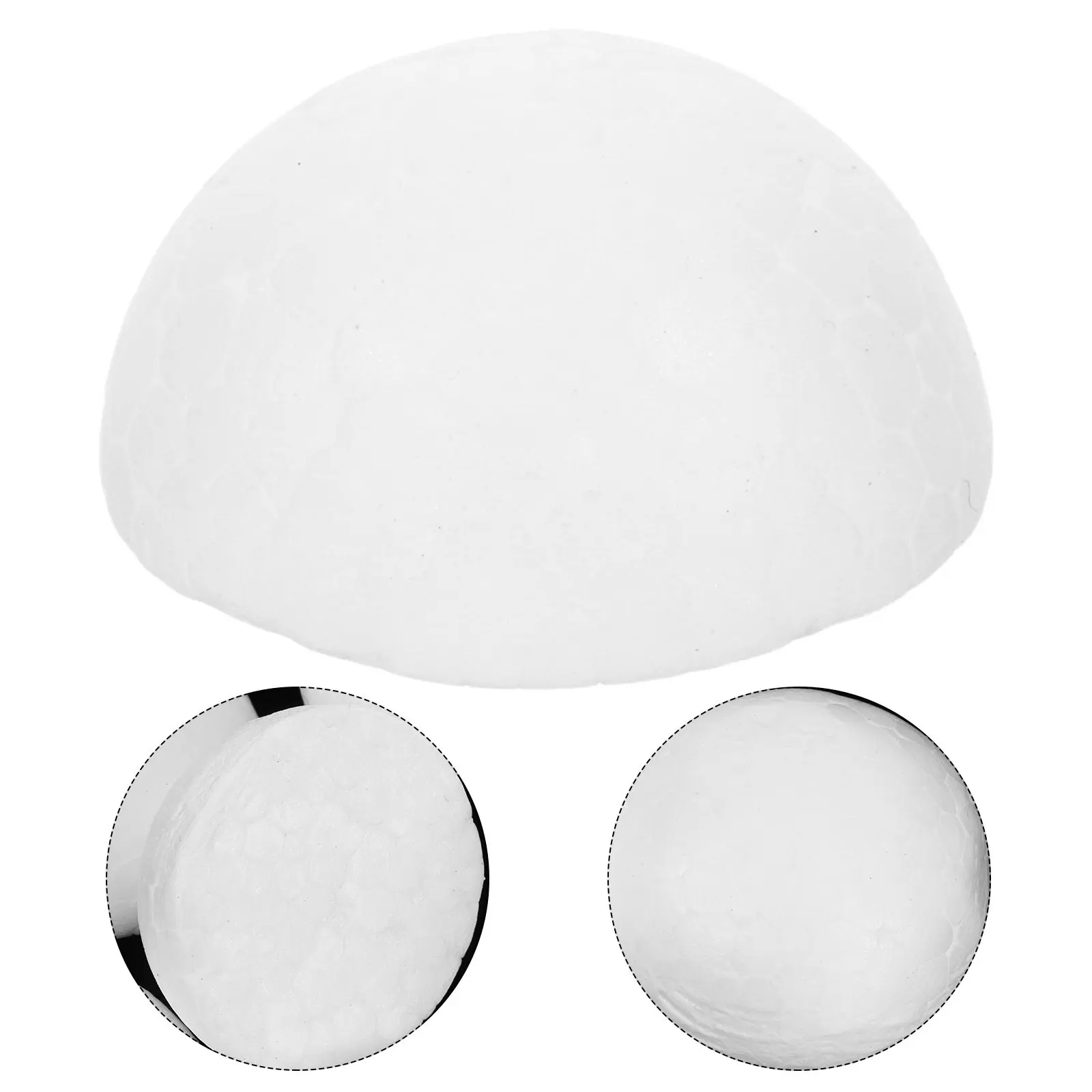 200Pcs 3Cm White Half Round Foam Balls Eco Friendly Craft Material for Children Preschool Church DIY Ornament Making Festival