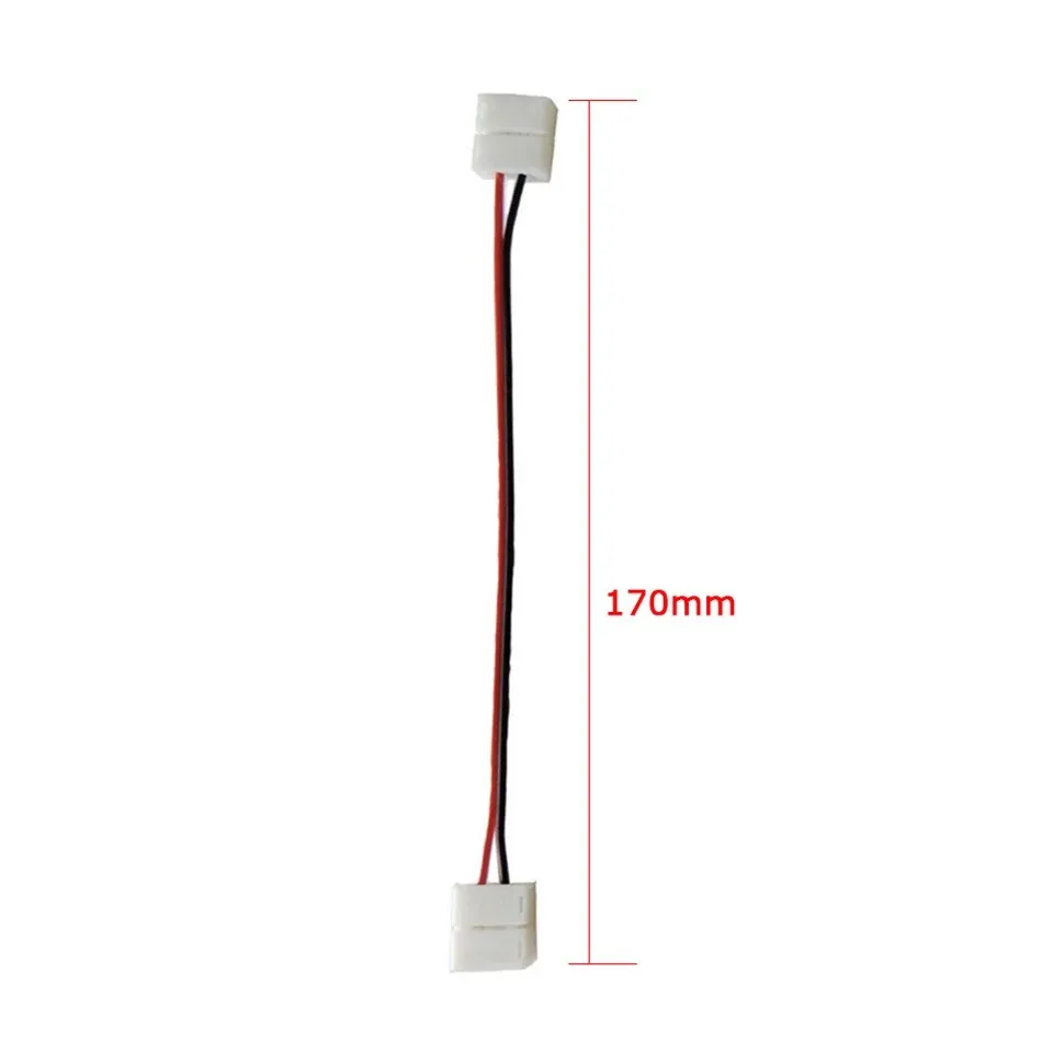 5-10 Stuks 8Mm 10Mm 2pin Led Strip Connector Verlengkabel Geen Behoefte Lassen 14Cm Draad Voor Smd2835 5050 Enkele Kleur Led Strip Tape