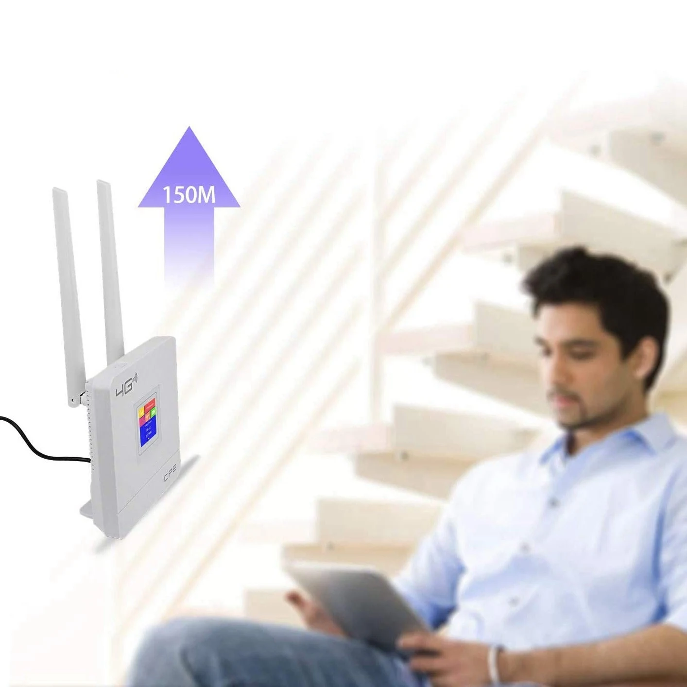 راوتر لاسلكي مع فتحة سيم ، مراقبة المؤسسة ، لاسلكي إلى السلكية المحمولة واي فاي للمنزل والمكتب ، الاتحاد الأوروبي التوصيل ، CPE903 ، 4G
