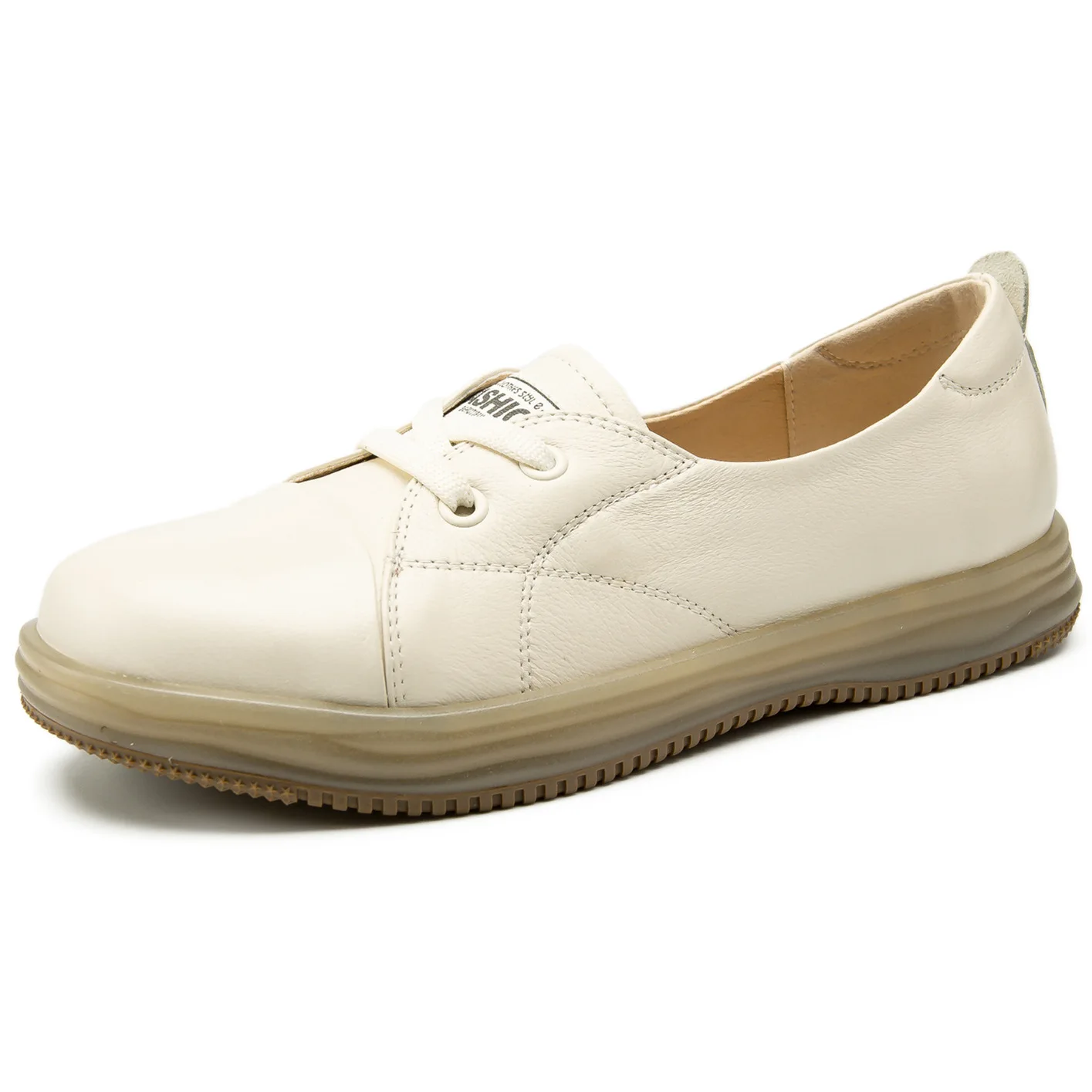 GKTINOO Women Sneakers 2024 Spring New Genuine Leather Loafers Women Casual Lace-up Women\'s Flats White Shoes