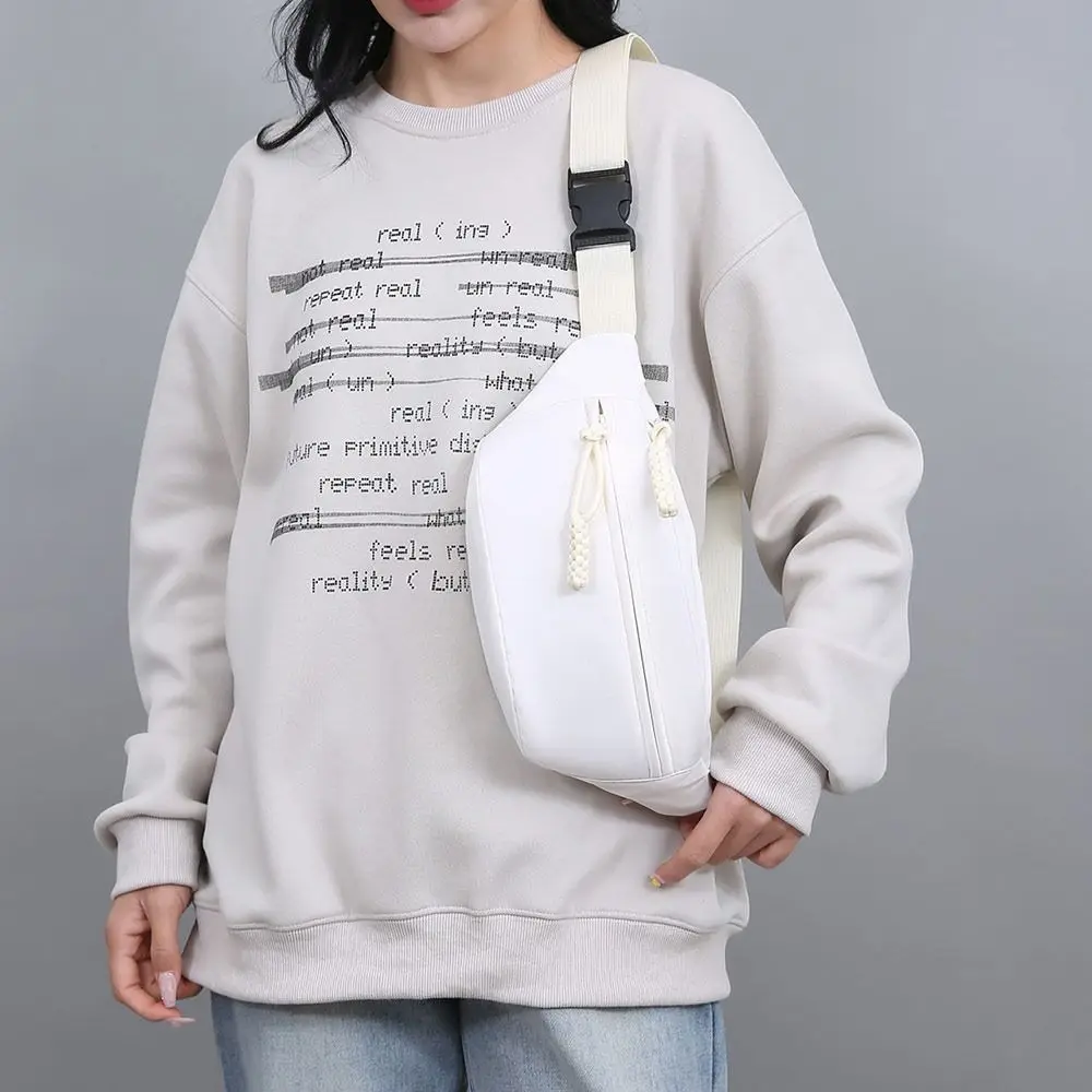 Oxford Cloth Women's Chest Bag Multi Pocket Zipper Closure Crossbody Bag Lightweight Quick Release Buckle Waist Bags