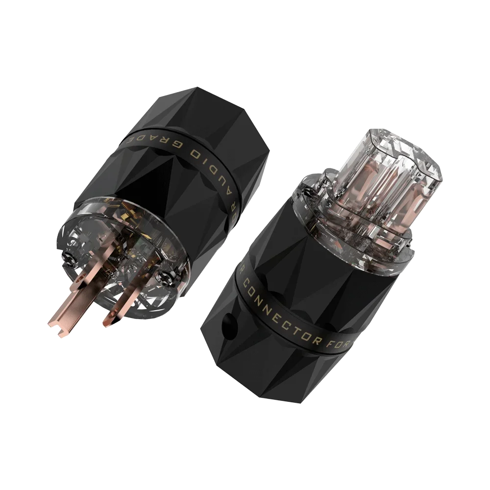 Viborg VM503 + VF503 Connettore di alimentazione CA USA in rame puro per cavo di alimentazione audio fai da te Connettore di alimentazione fai da te USA