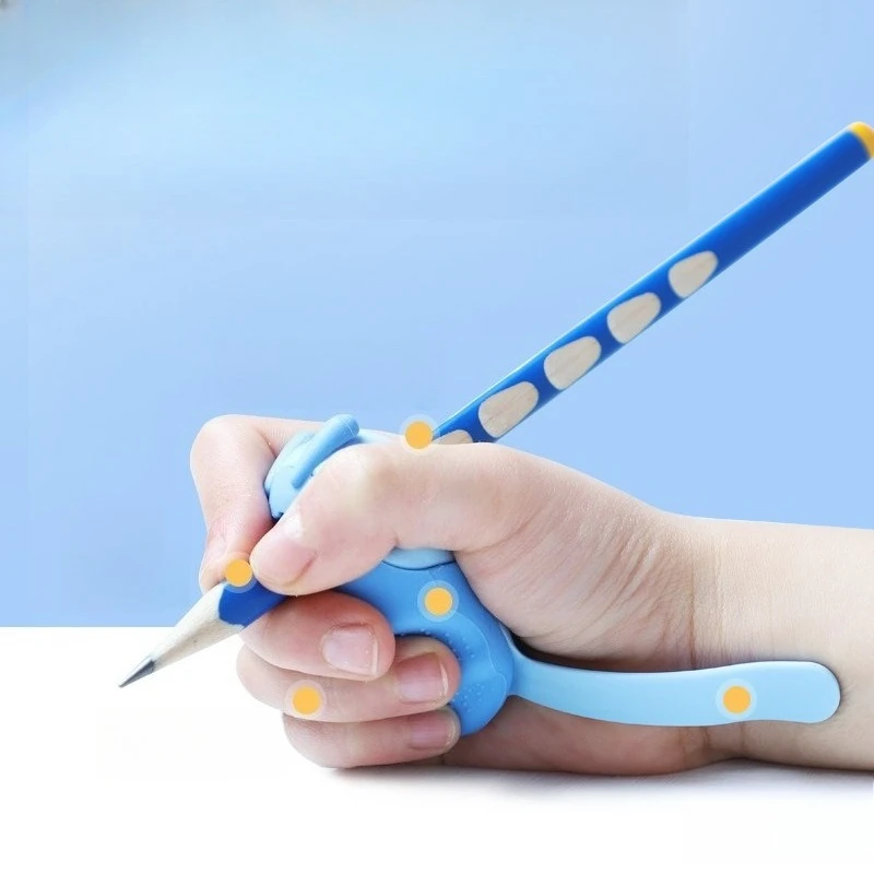 Kids Anti Hook Wrist Pencil Grip Corrector Beginner Writing Posture Correction Tool Soft Silicone Primary School Stationery - view 2