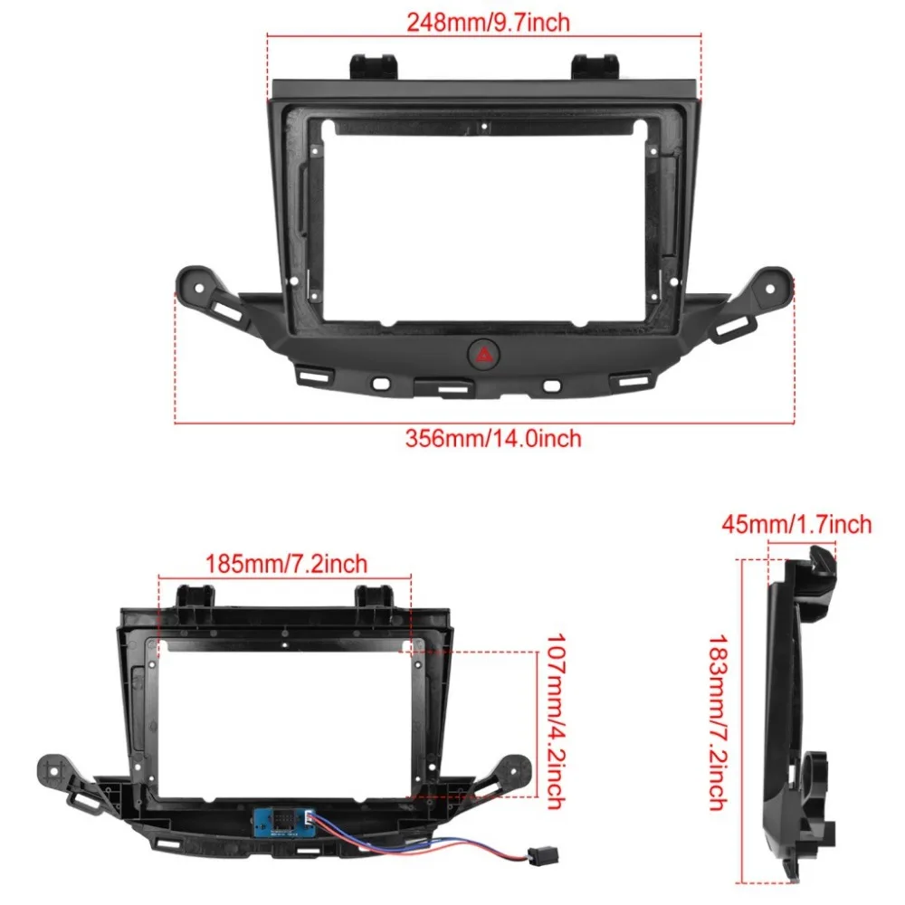 For BUICK VERANO 2015-2017 9'' Auto Radio Fascia Panel Car  Frame Kit Easy Installation Dash Panel Mounting Kit Without Battery