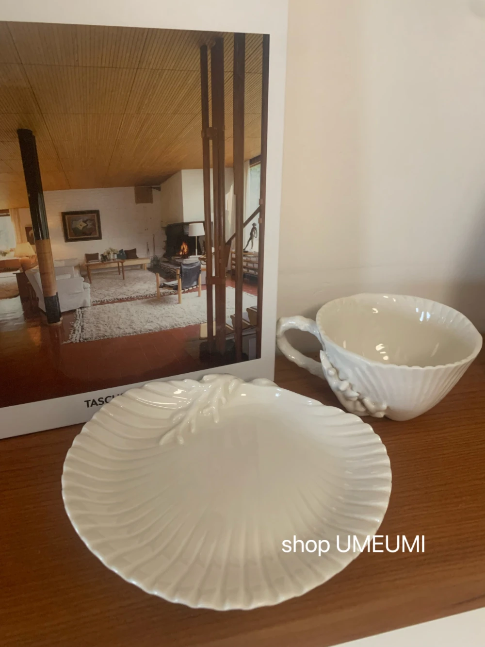 UMEUMI European Creative White Ceramic Shell Coffee Cup set With Saucer Afternoon Tea Heart Dish Breakfast Porcelain Plate Latte