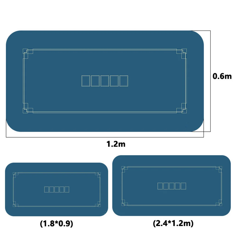 2025 Thick Game Mat Holdem Poker Mat Locked Edge Rubber Tablecloth Gambling Chip Special-purpose Entertainment Accessories